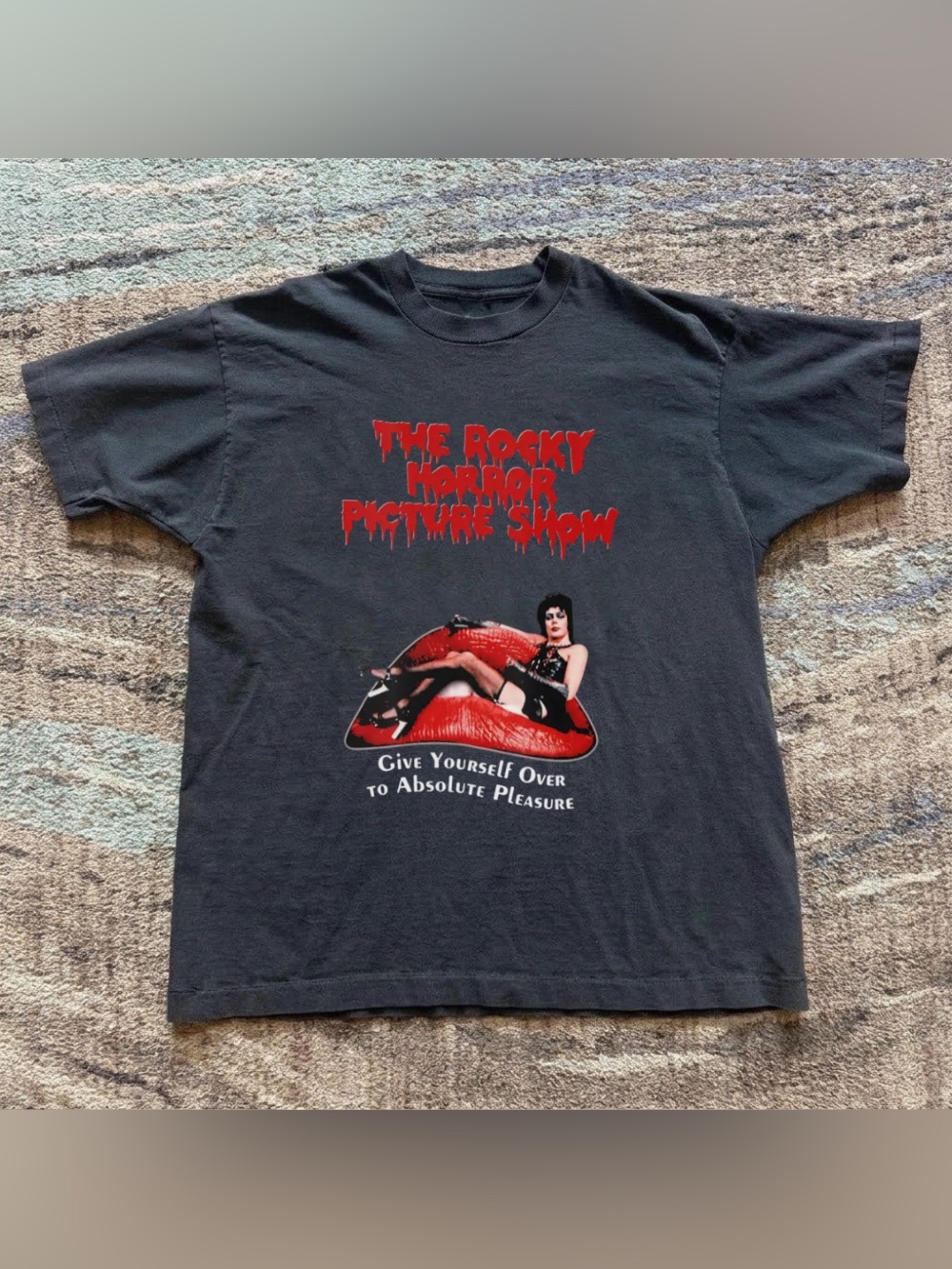 The Rocky Horror Picture Show Black Graphic Tee, Tim Curry Graphic Tee Rip